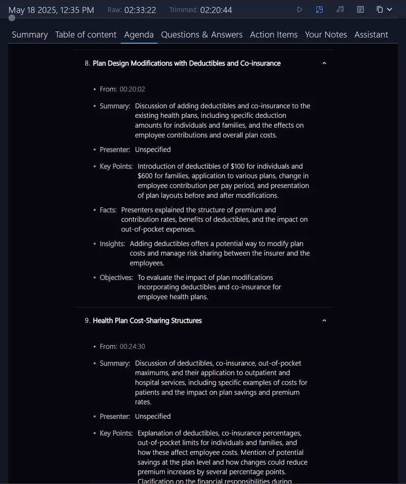 Agenda